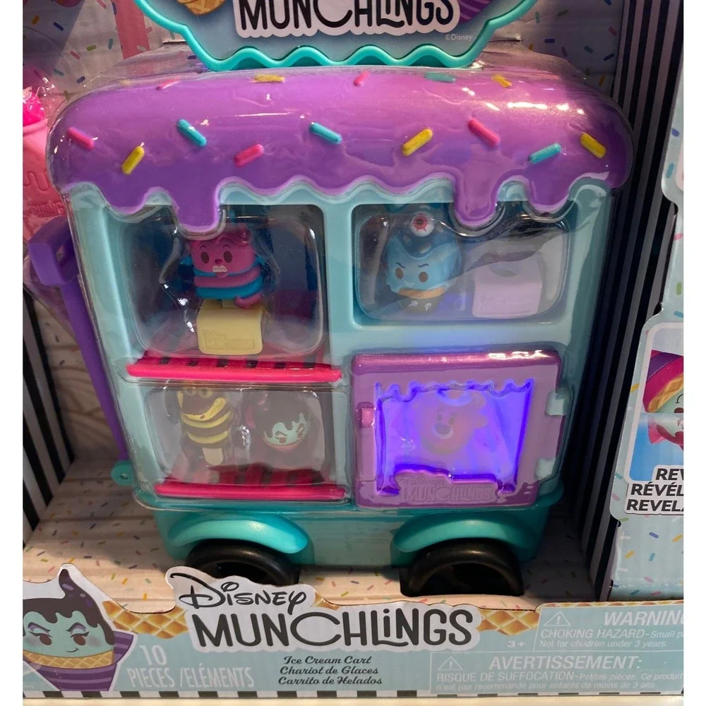 Disney Munchlings Ice Cream‎ Cart Playset 10 pieces not opened fun for kids